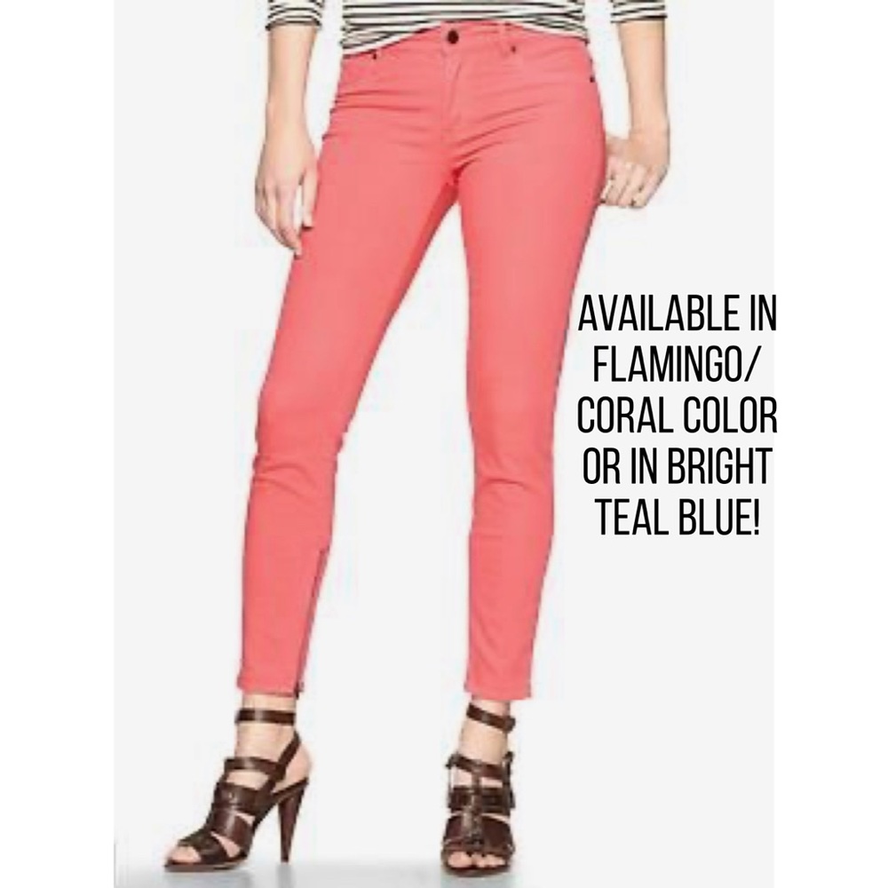 GAP Ankle Zipper Legging Jean Orange Color Pants